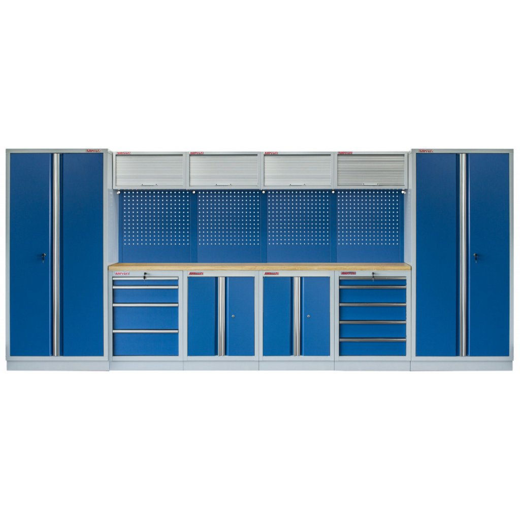 Kvalitní PROFI BLUE dílenský nábytek - 4535 x 2000 x 495 mm - MTGS1300AA3 Blue