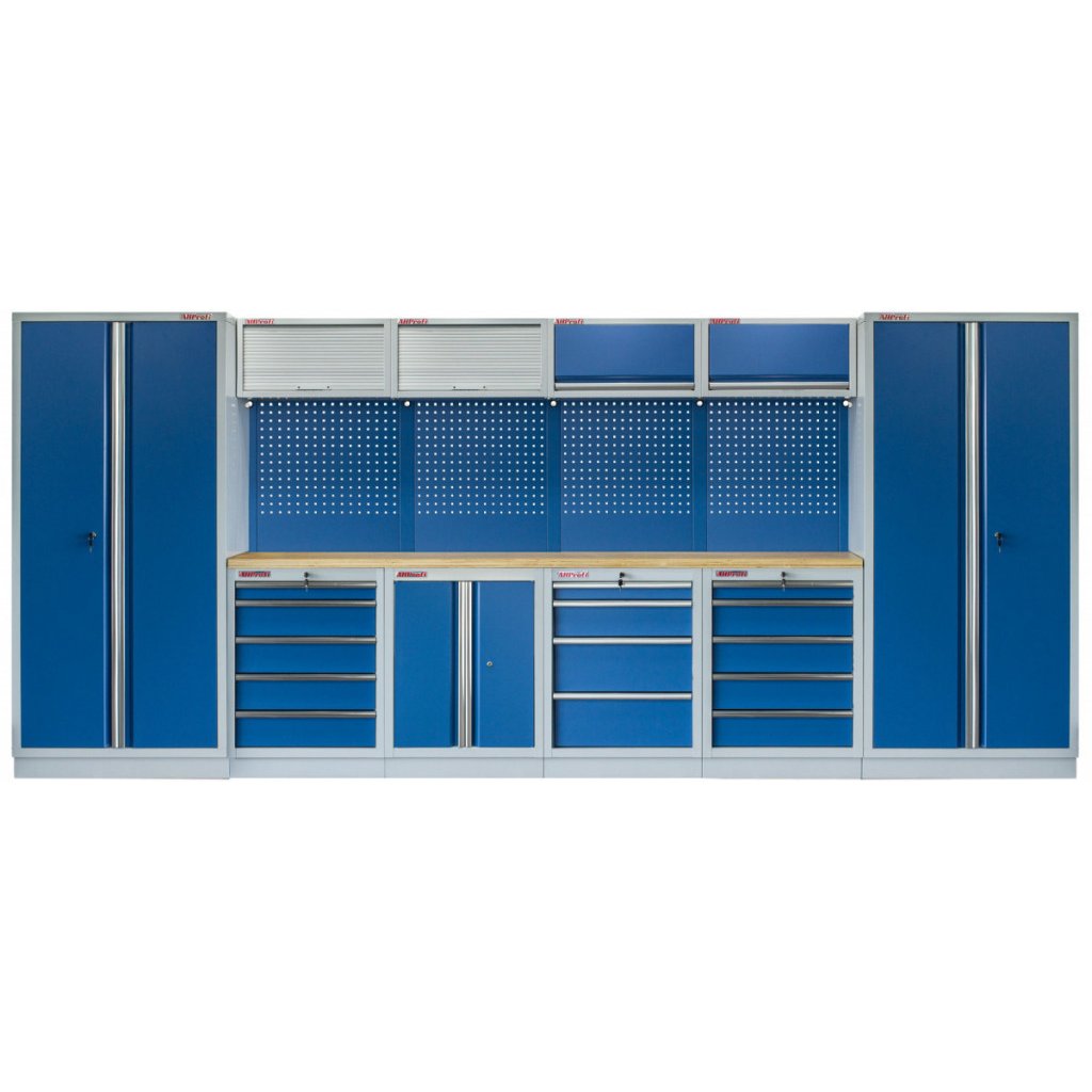 Kvalitní PROFI BLUE dílenský nábytek - 4535 x 2000 x 495 mm - MTGS1300AH Blue