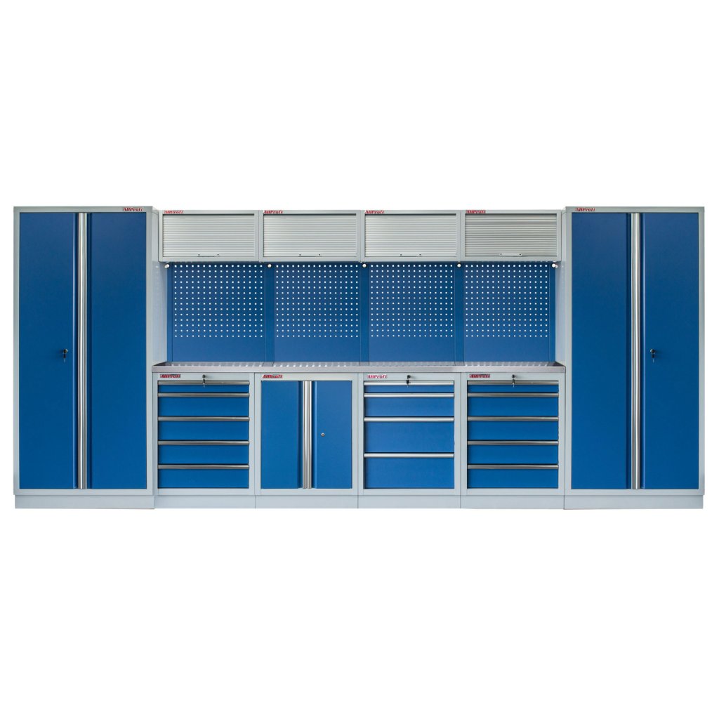 Kvalitní PROFI BLUE dílenský nábytek - 4535 x 2000 x 495 mm - MTGS1300AO