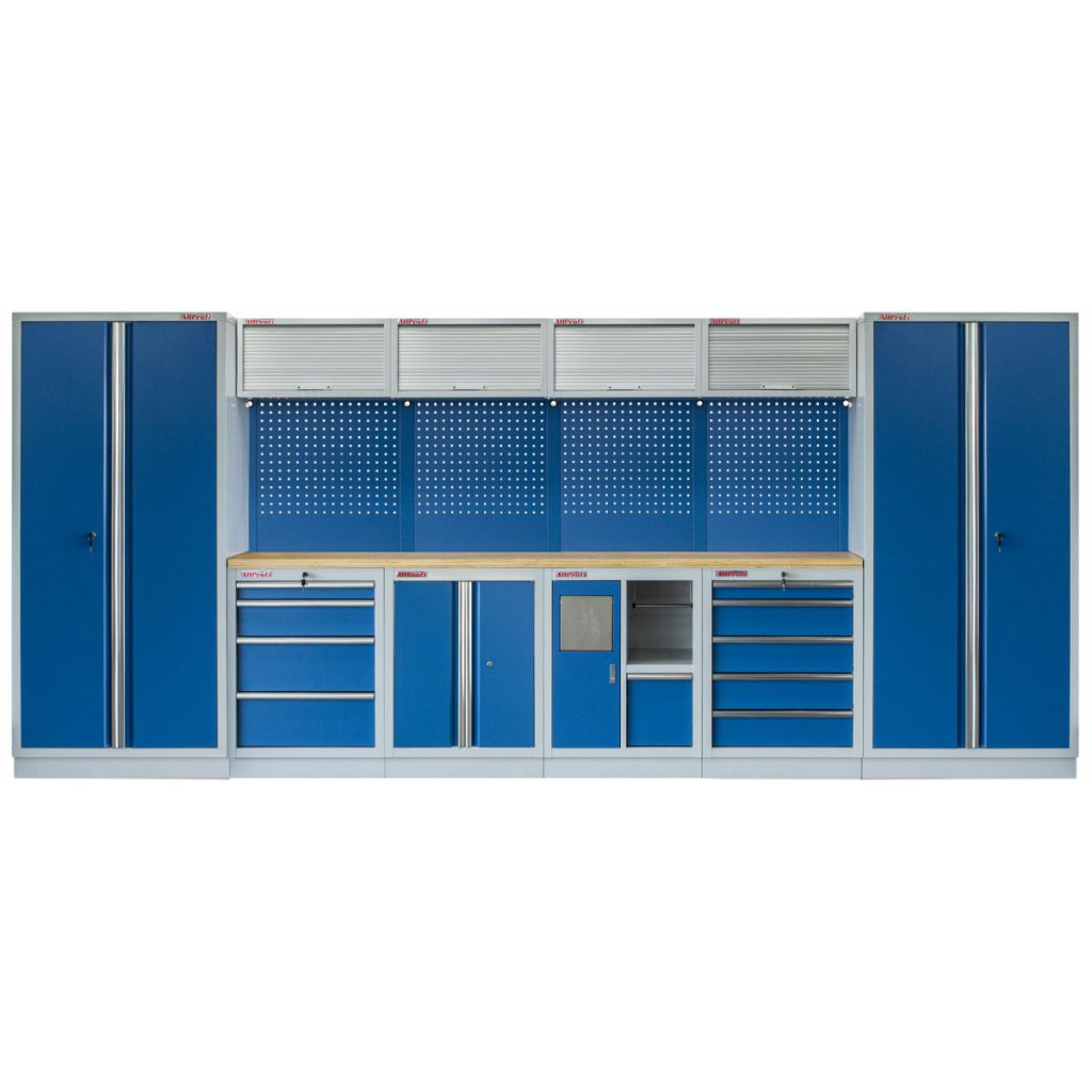 Kvalitní PROFI BLUE dílenský nábytek - 4535 x 2000 x 495 mm - MTGS1301AH Blue