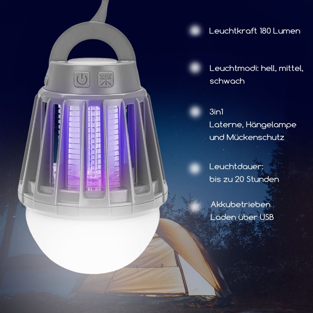 Lampa nabíjecí do karavanu ALCA s UV lapačem hmyzu, 572100