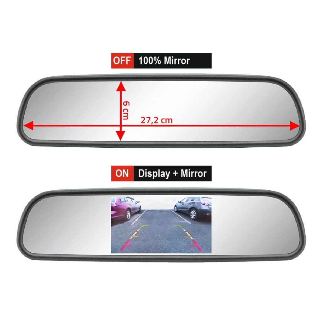 LCD display/zrcátko na zpětné zrcátko, 33398