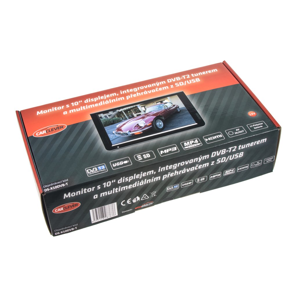 LCD monitor 10" s DVB-T2/SD/USB/HDMI/české menu