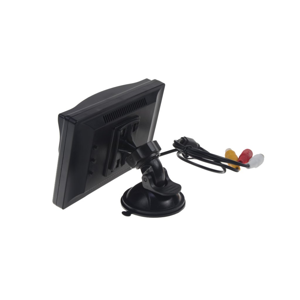 LCD monitor 5" černá/stříbrná s přísavkou s možností instalace na HR držák