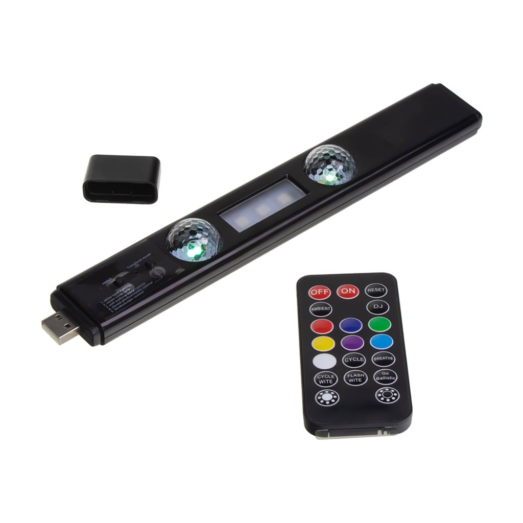LED ambientní osvětlení RGB s USB, IR, 1 pásek