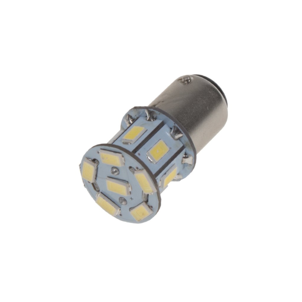 LED BA15d (jednovlákno) bílá, 12V, 13LED/5730SMD