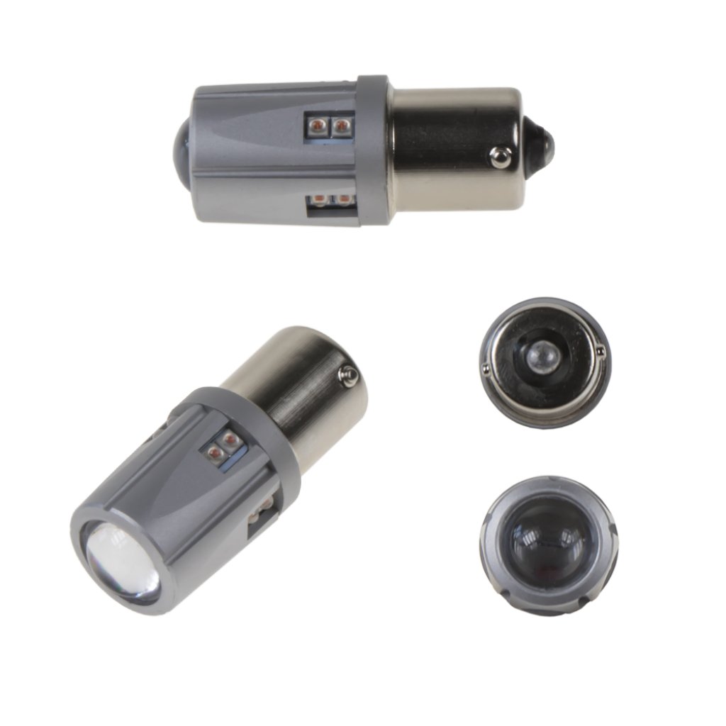 LED BA15S 12-24V, 60W (12x5W) oranžová