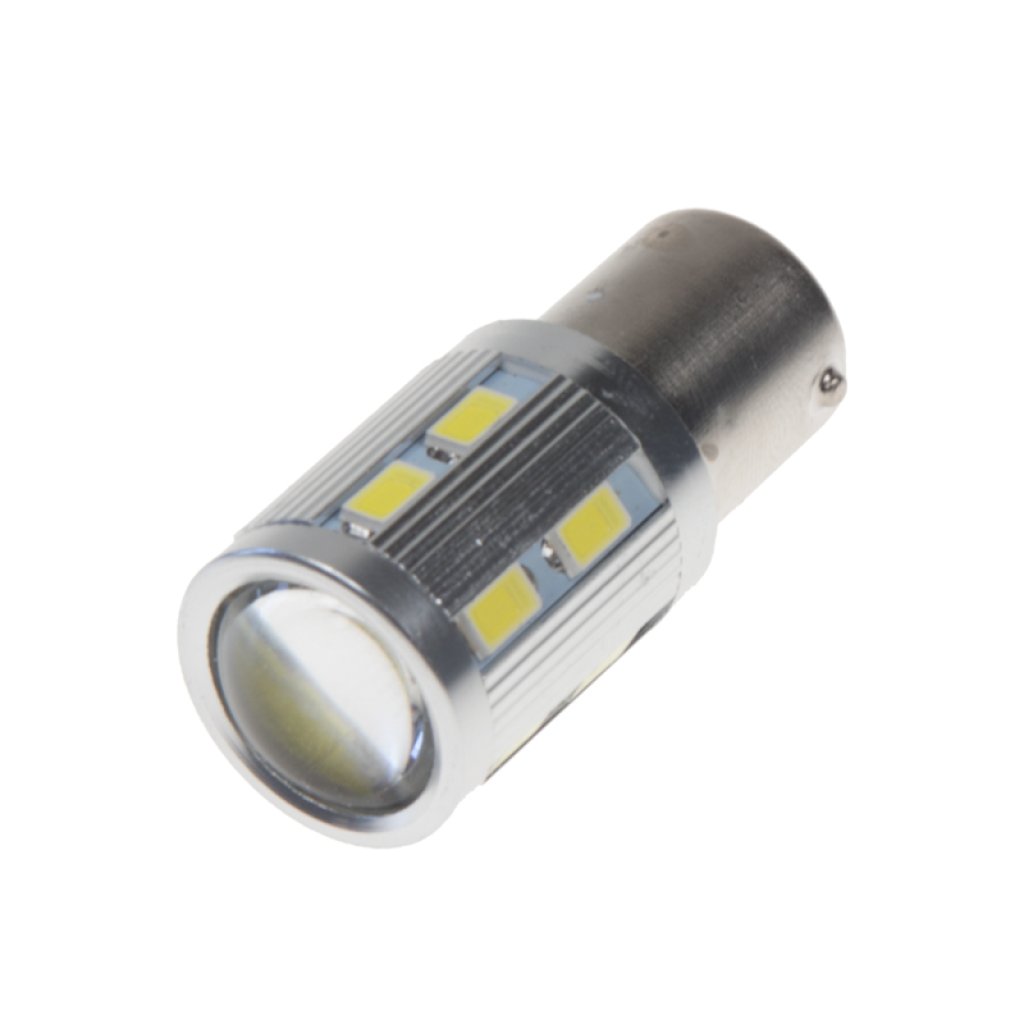 LED BA15s bílá, 12-24V, 16LED/5730SMD