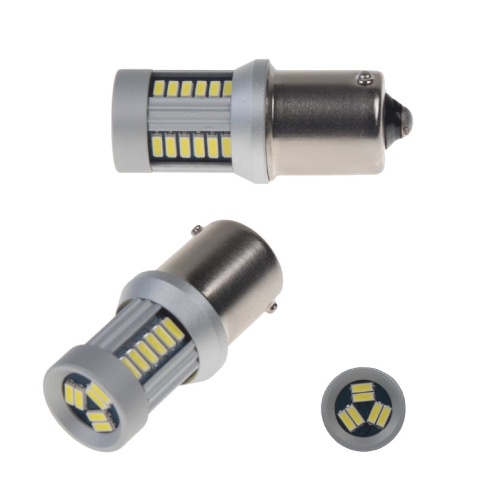 LED BA15s bílá, 12-24V, 30LED/4014SMD