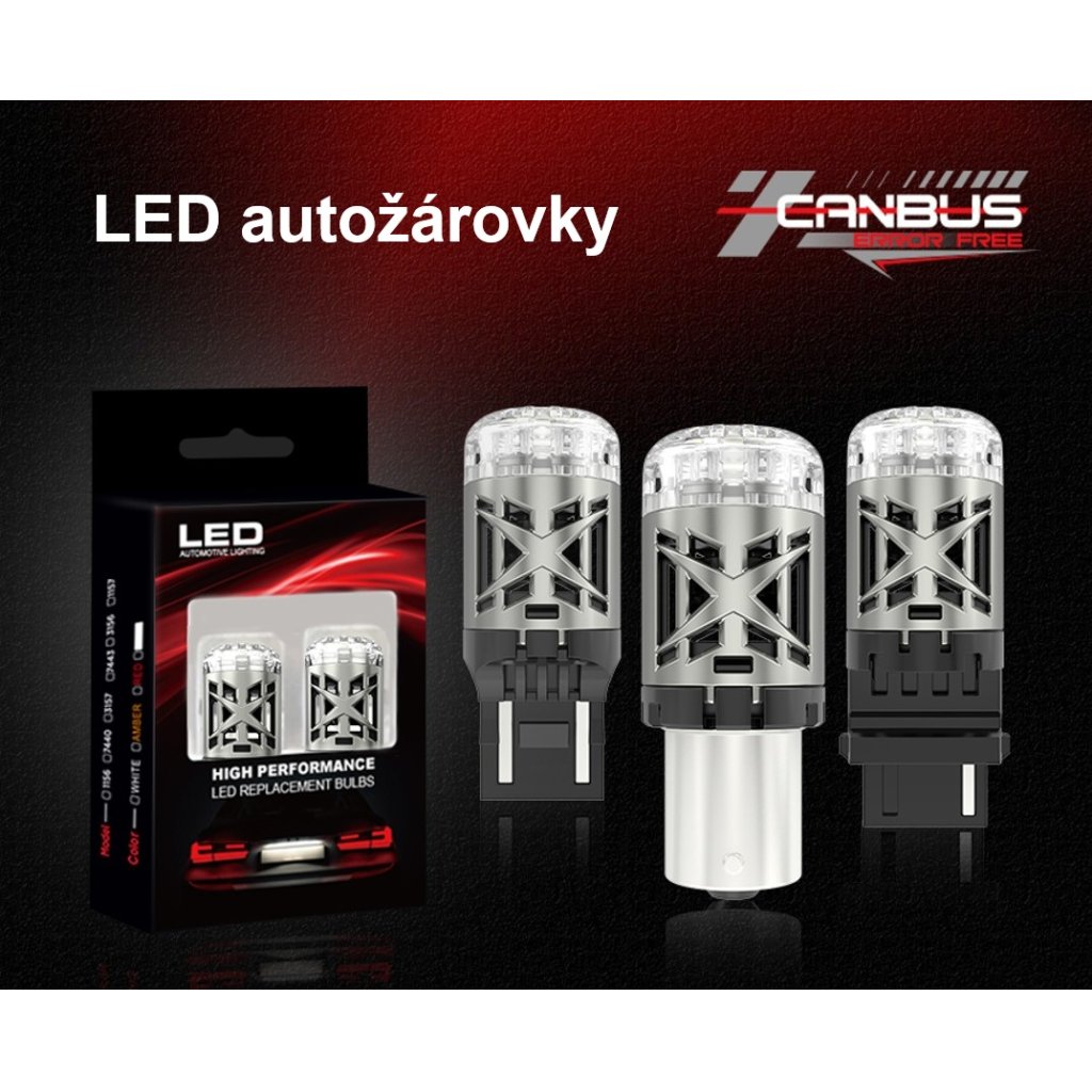 LED BA15S bílá, 12V, 23W CAN-BUS, 360°