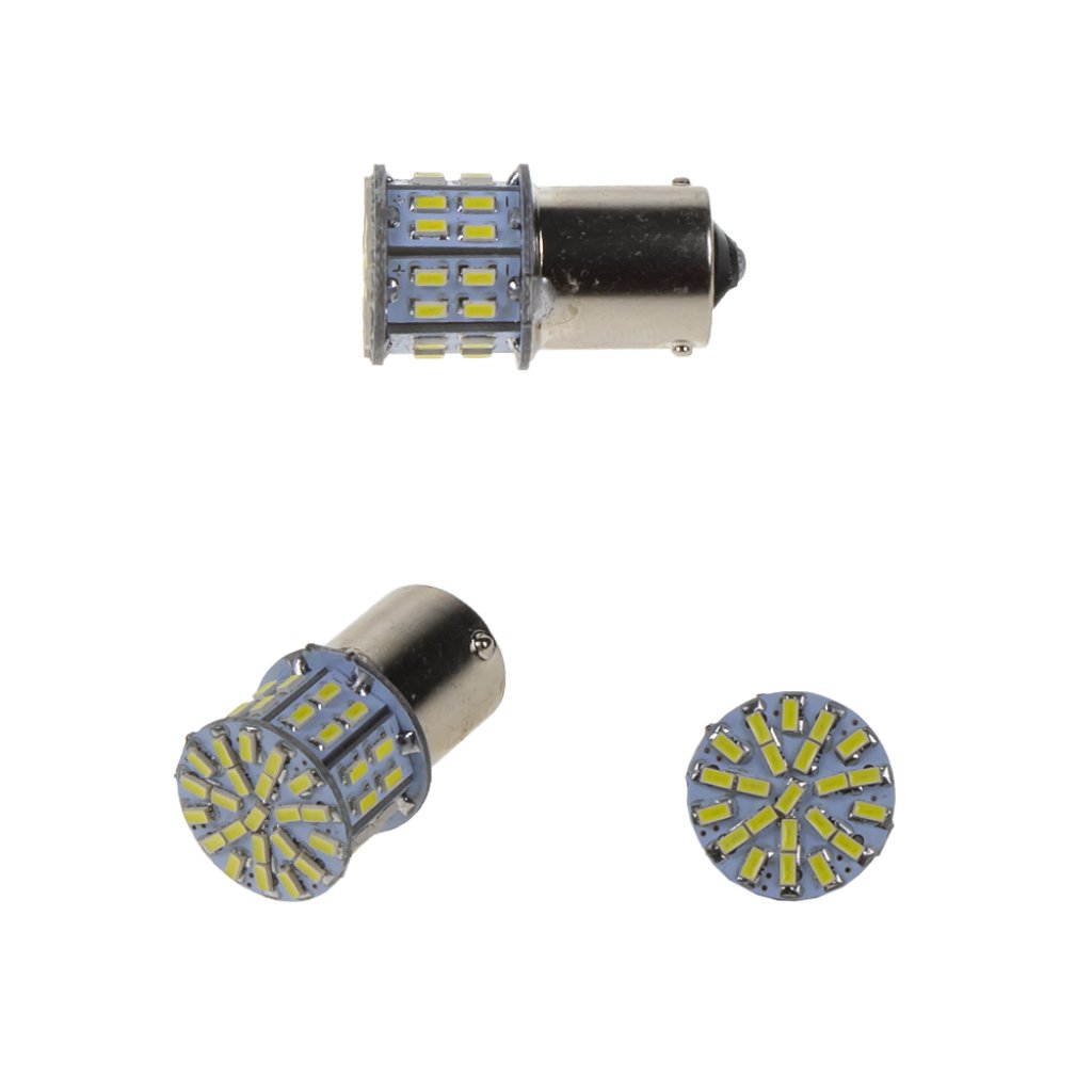 LED BA15s bílá, 12V, 50LED/3014SMD