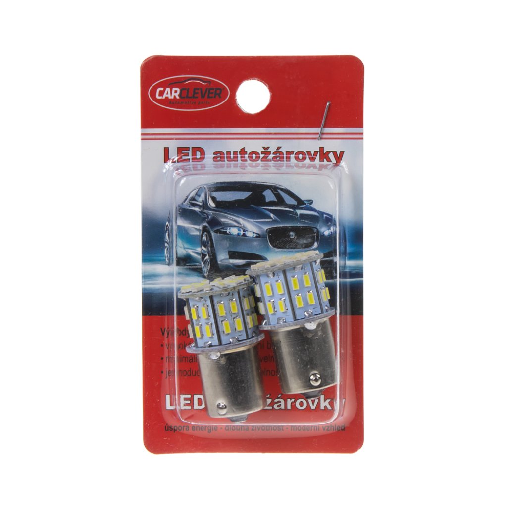 LED BA15s bílá, 12V, 50LED/3014SMD