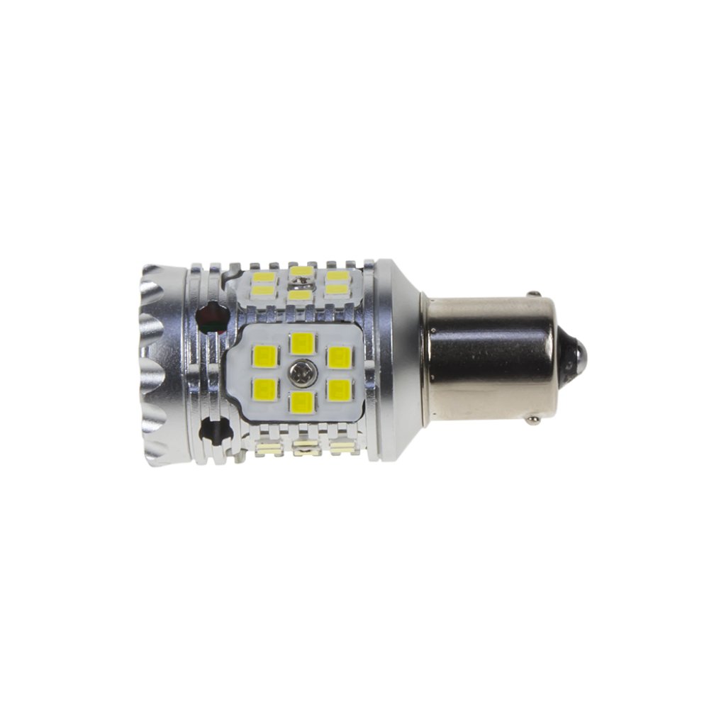 LED BA15s bílá, CAN-Bus, 12-24V, 30LED/3030SMD