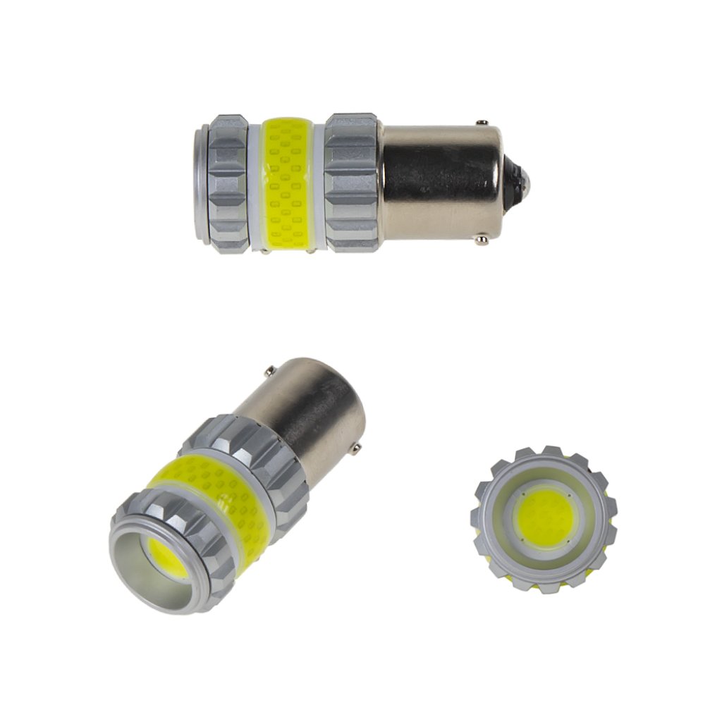 LED BA15s bílá, COB 360⁰, 9-60V, 12W