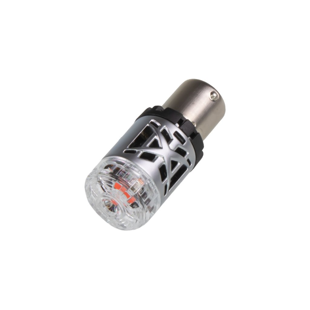 LED BA15S červená, 12V, 23W CAN-BUS, 360°