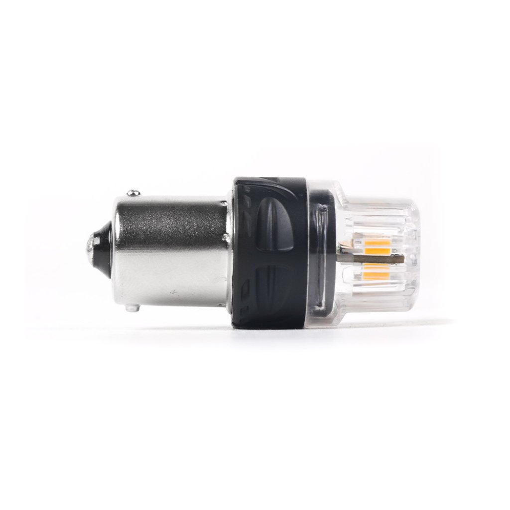 LED BA15S oranžová, 12V, 16LED 2835SMD
