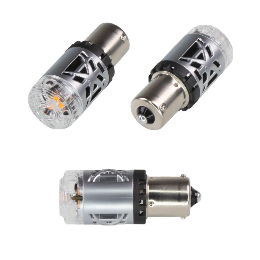 LED BA15S oranžová, 12V, 23W CAN-BUS, 360°