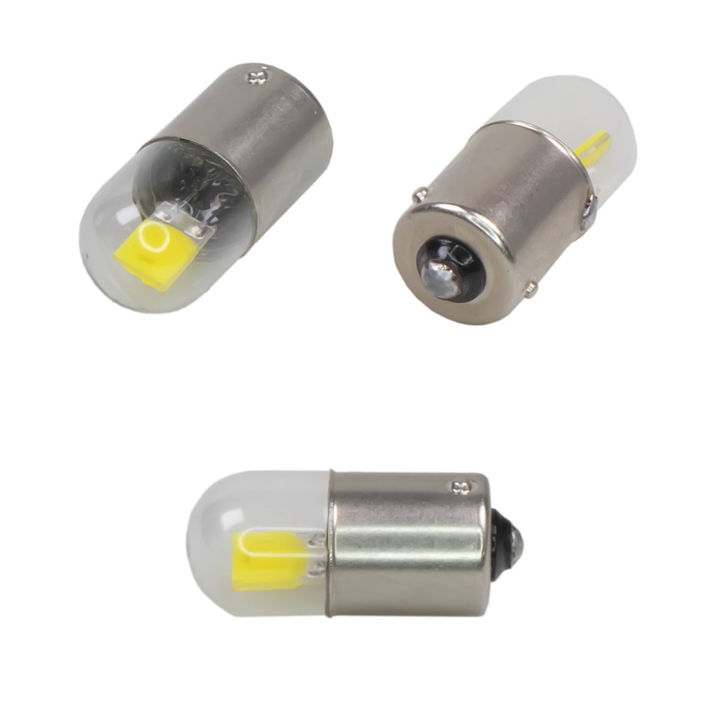 LED BAU15s bílá, 12V, 1LED/COB, celosklo