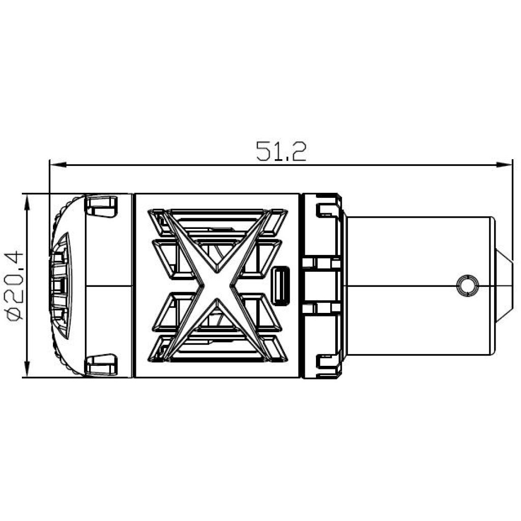 LED BAU15S bílá, 12V, 23W CAN-BUS, 360°