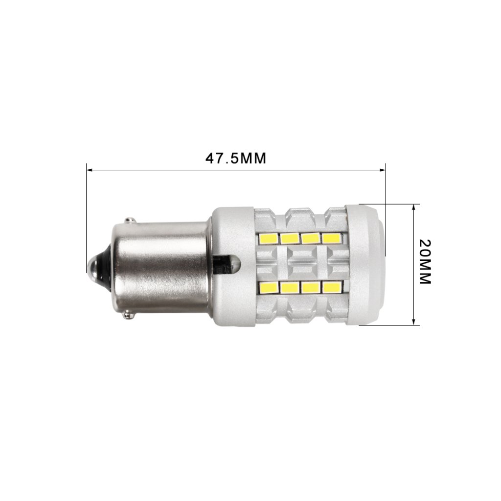 LED BAU15S bílá, 12V, CAN-Bus, 26LED SMD