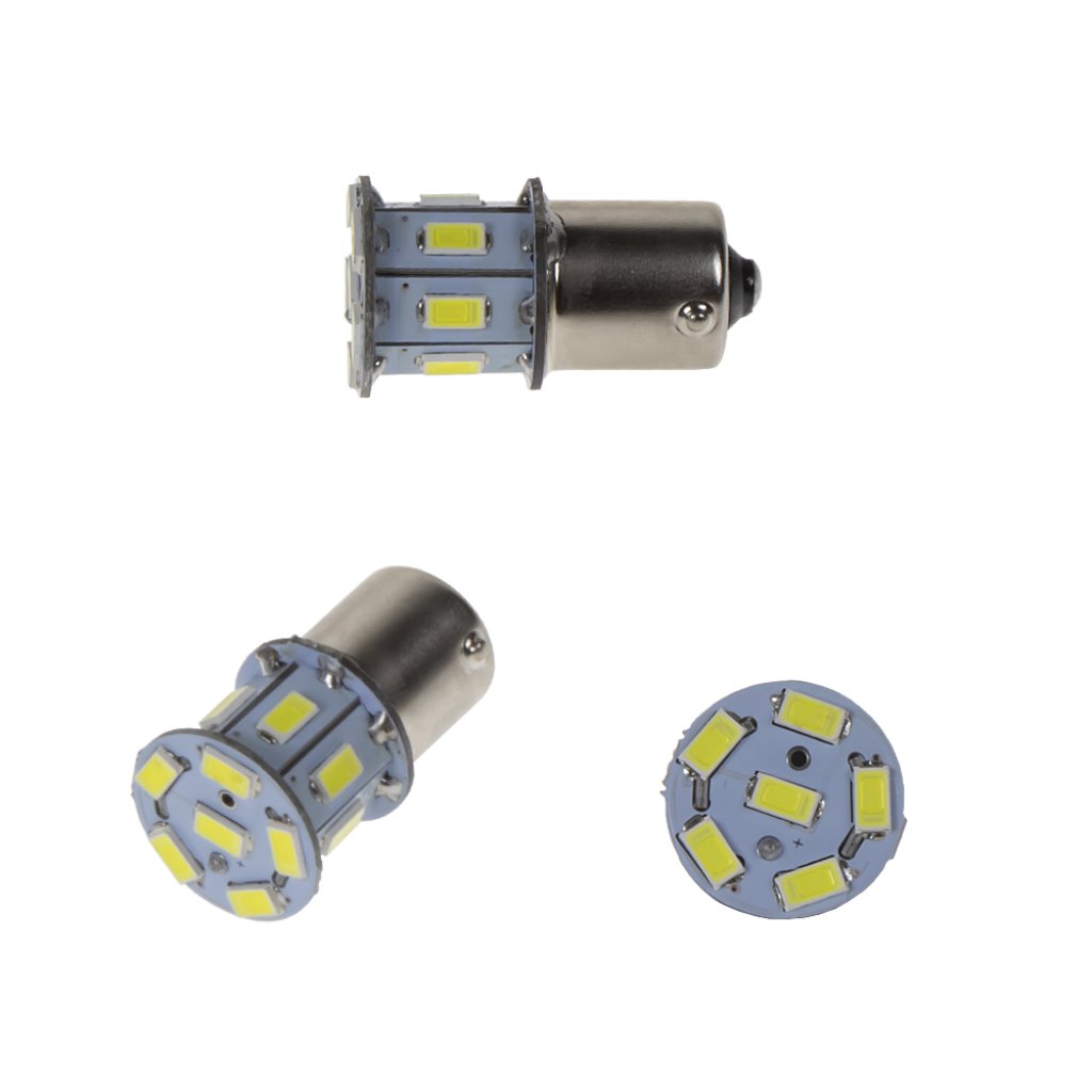 LED BAU15s bílá, 24V, 13LED/5730SMD
