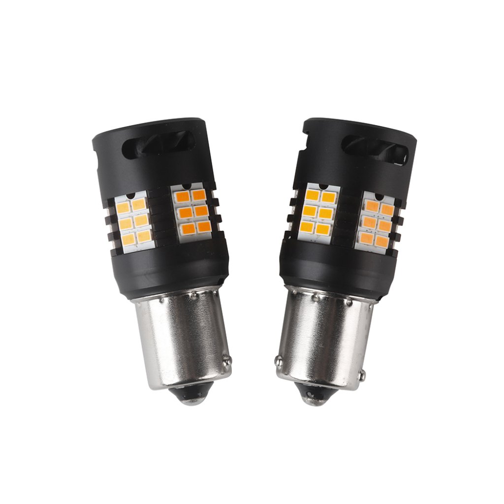LED BAU15S oranžová, 12V, 30LED 3020SMD
