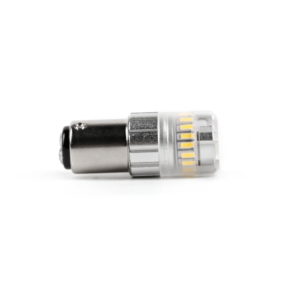 LED BAY15D bílá, dvouvlákno, 12V, 23LED SMD
