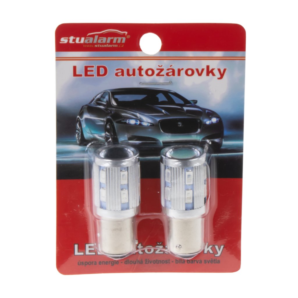 LED BAY15D červená, 12SMD 5630 + 3W LED 10-30V