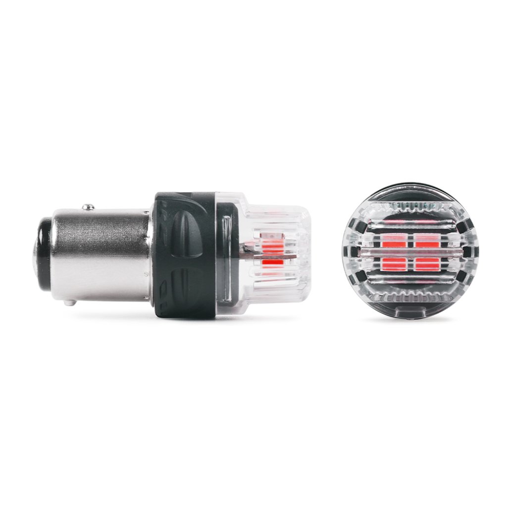 LED BAY15D červená, 12V, 16LED 2835SMD