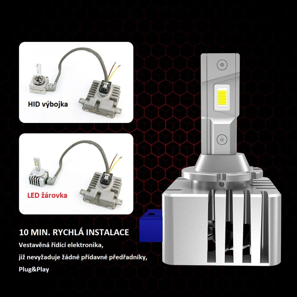 LED D8S/D8R bílá, 9000LM, 60LED