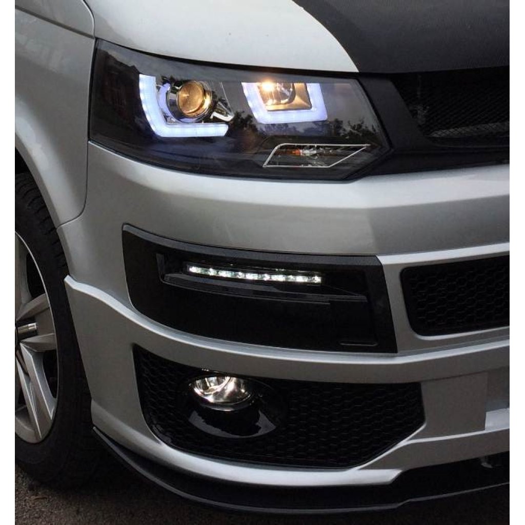 LED denní světla s rámečkem do nárazníku VW T5 10-15