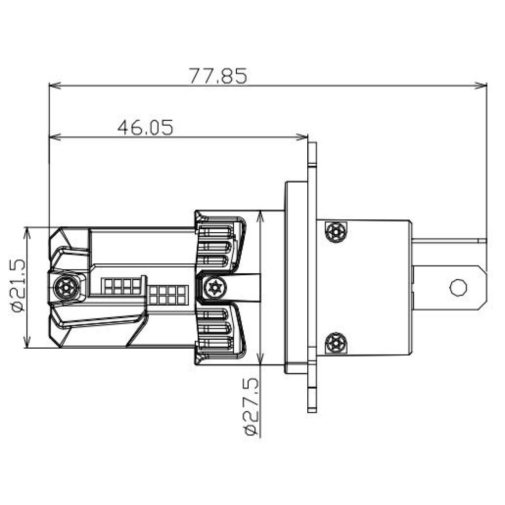 LED H4 bílá, 9-18V, 6000LM