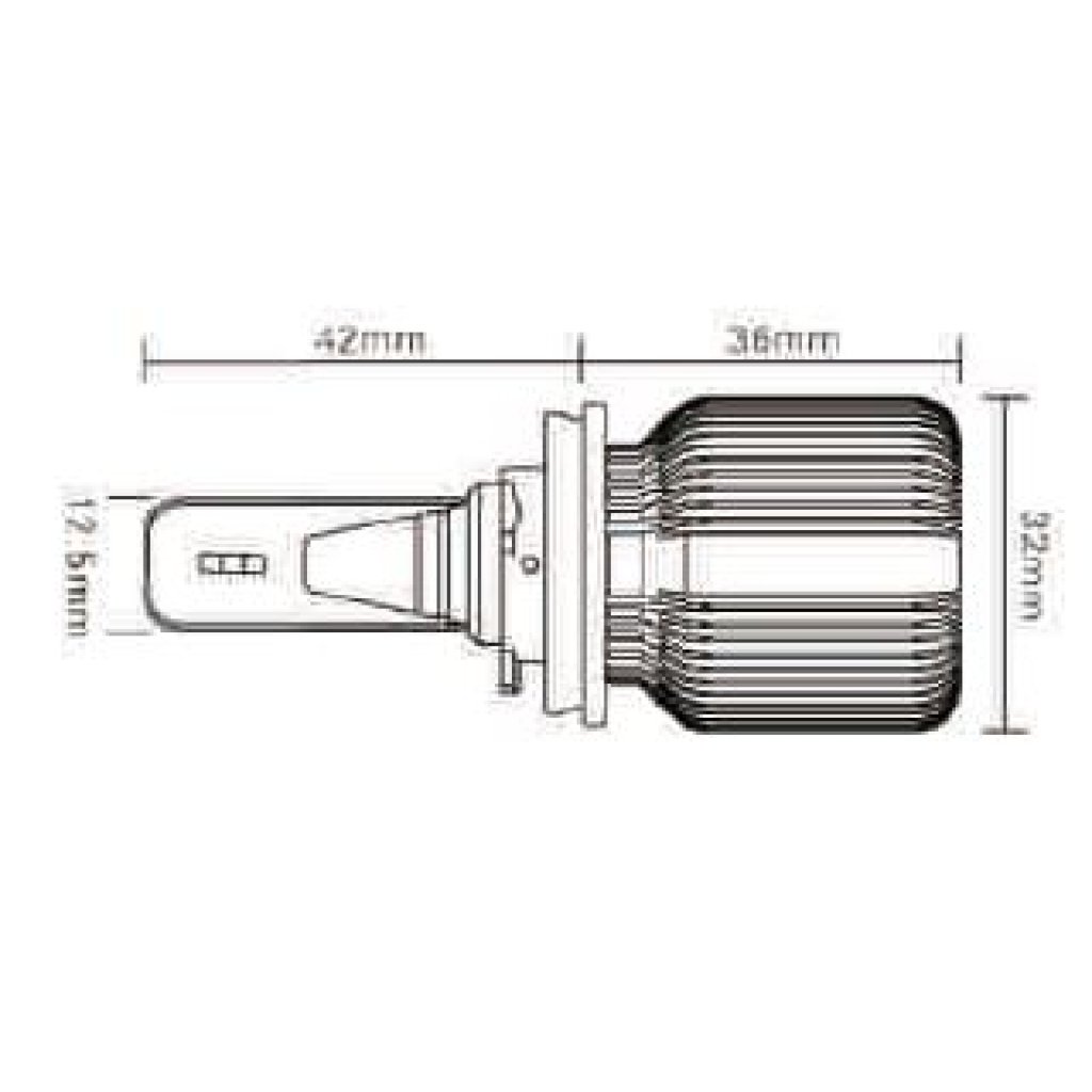 LED H7 bílá, 9-32V, 4000LM