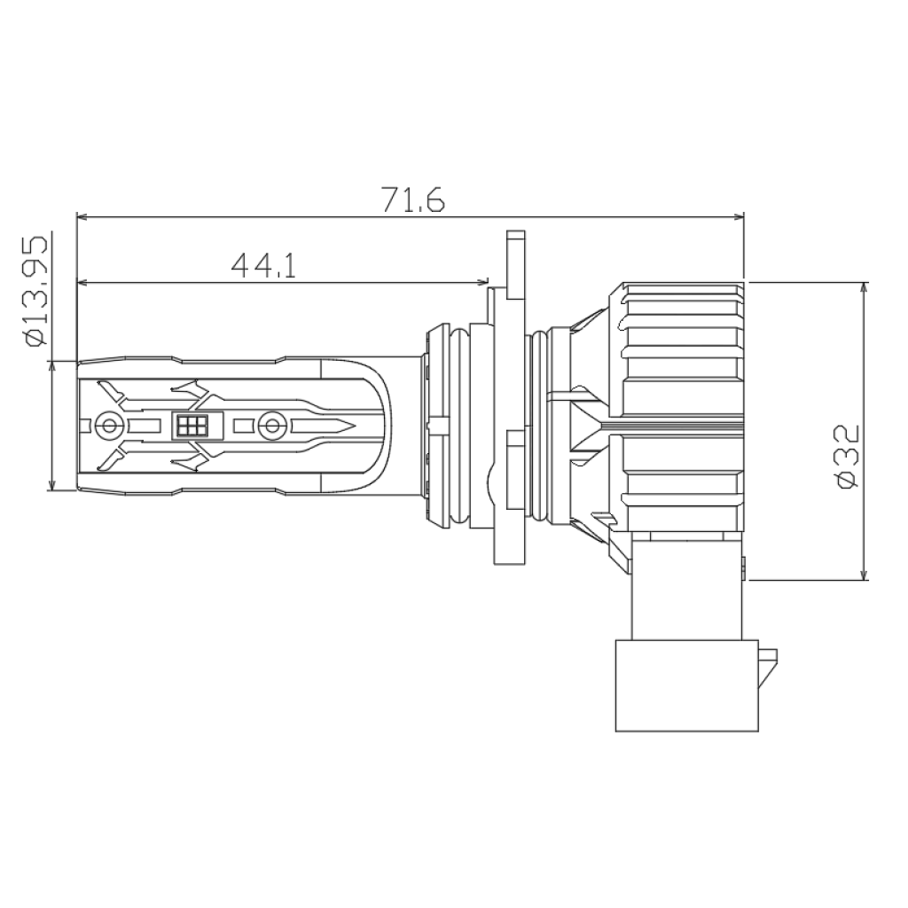 LED HIR2 (9012) bílá, 9-18V, 4000LM