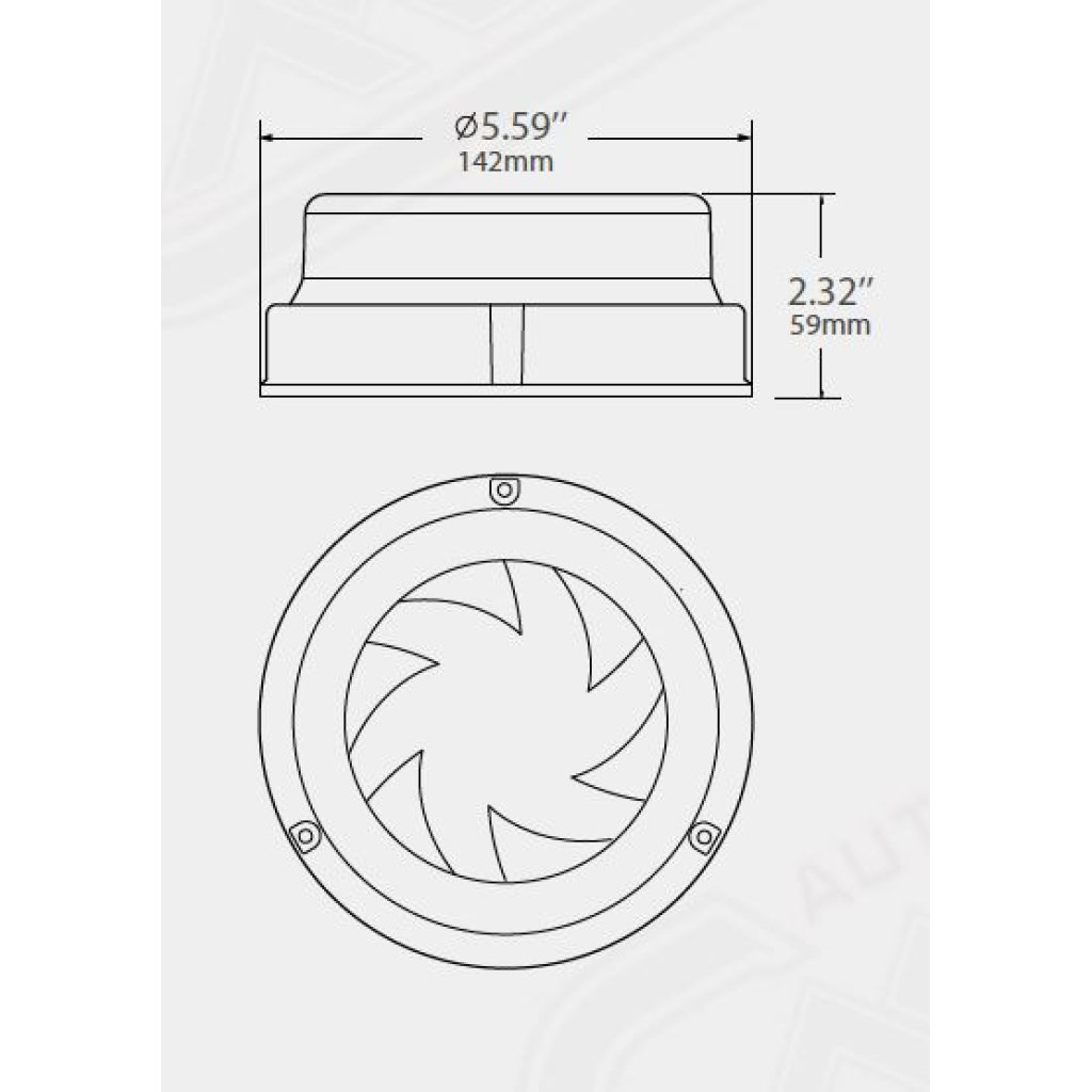 LED maják, 12-24V, 16x1W oranžový, fix, ECE R65