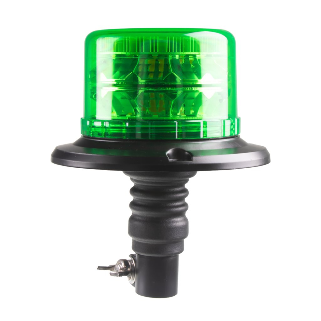 LED maják, 12-24V, 24xLED zelený, na hrot