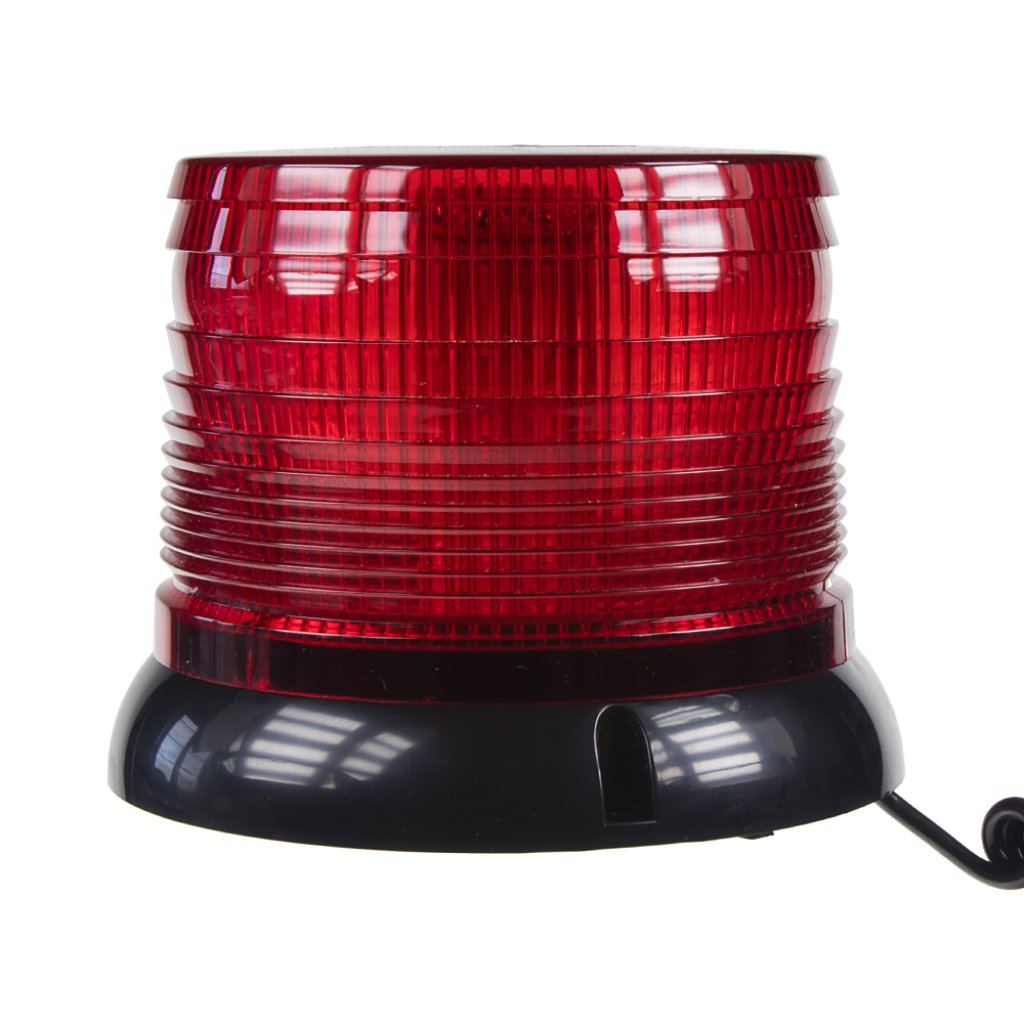 LED maják, 12-24V, červený magnet ECE R10