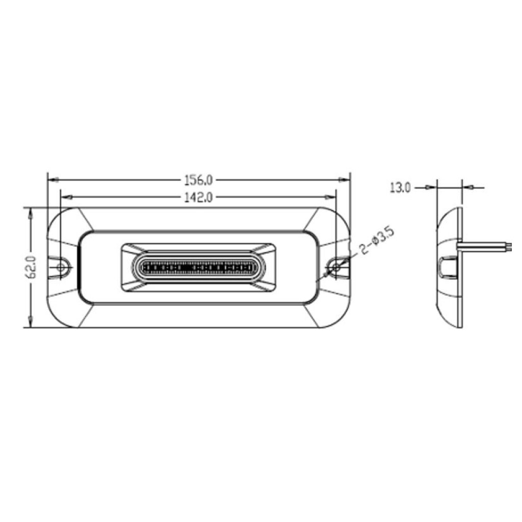 LED osvětlení interiéru,10-30V, 10W, ECE R10, IP67