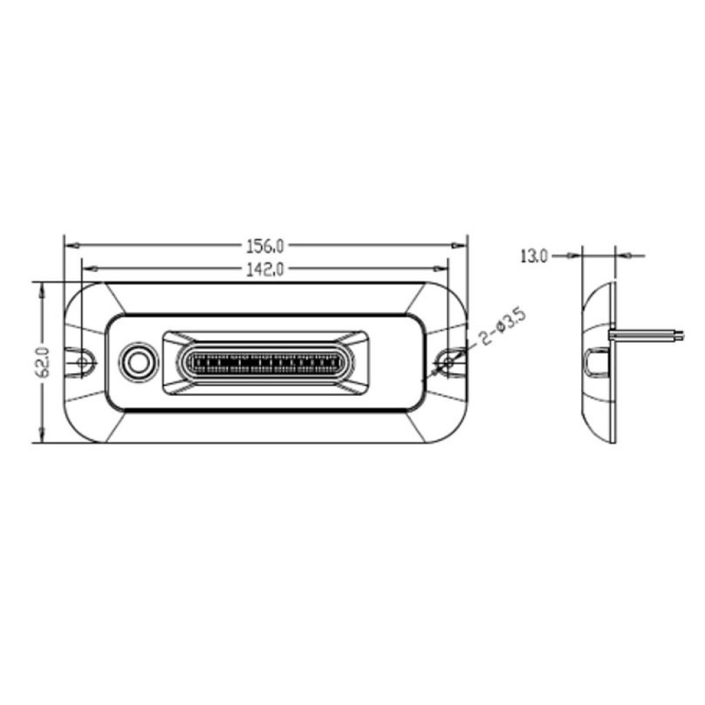 LED osvětlení interiéru,10-30V, 10W, ECE R10, IP67, dotykové