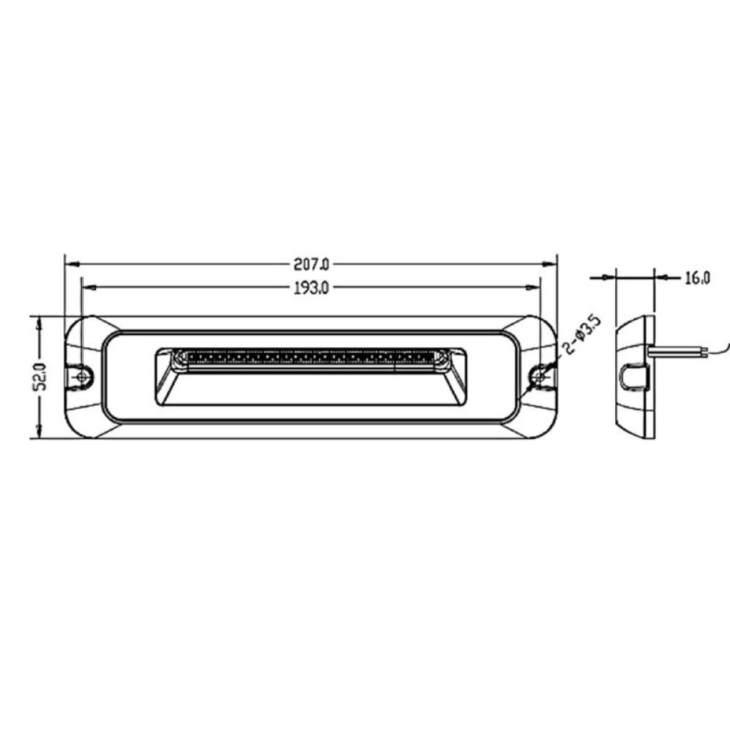 LED osvětlení interiéru/exteriéru, 10-30V, 15W, ECE R10, IP67, bílé