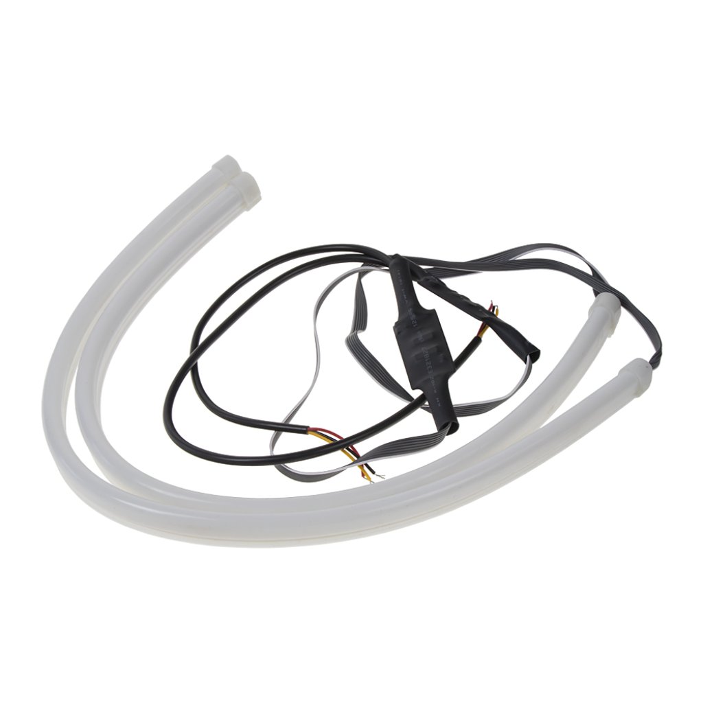LED pásek, dynamické blinkry oranžová / poziční světla bílá, 45 cm