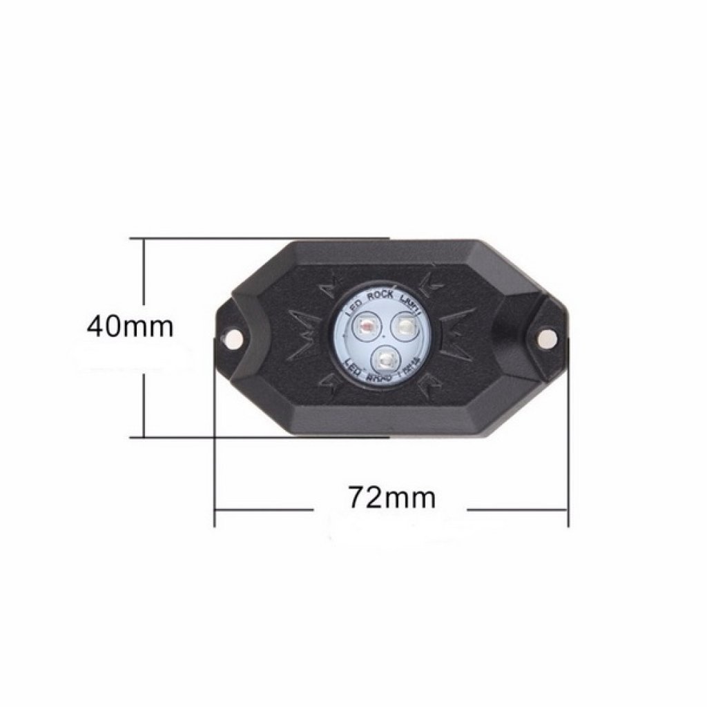 LED podsvětlení podvozku RGB 12-24V, Bluetooth, 12x3W