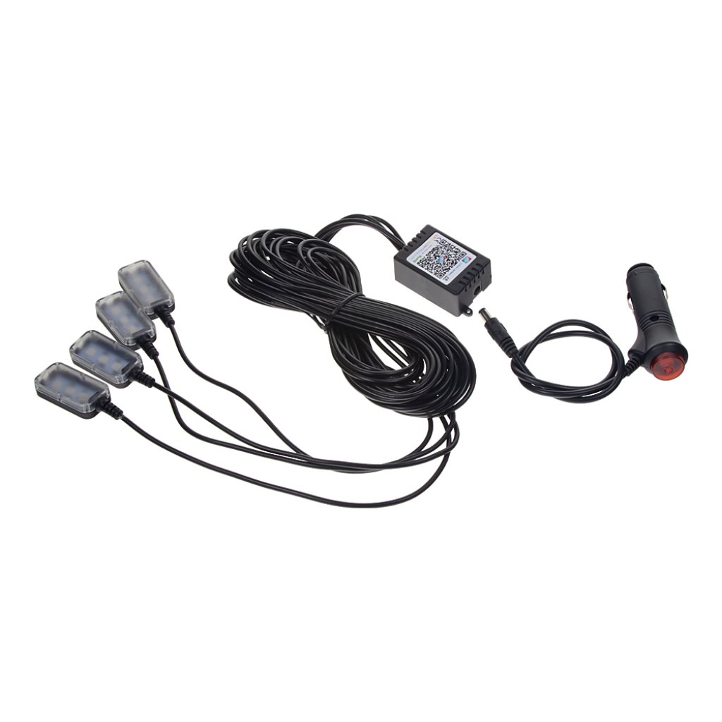 LED podsvětlení vnitřní RGB 12V, bluetooth, 4x LED modul