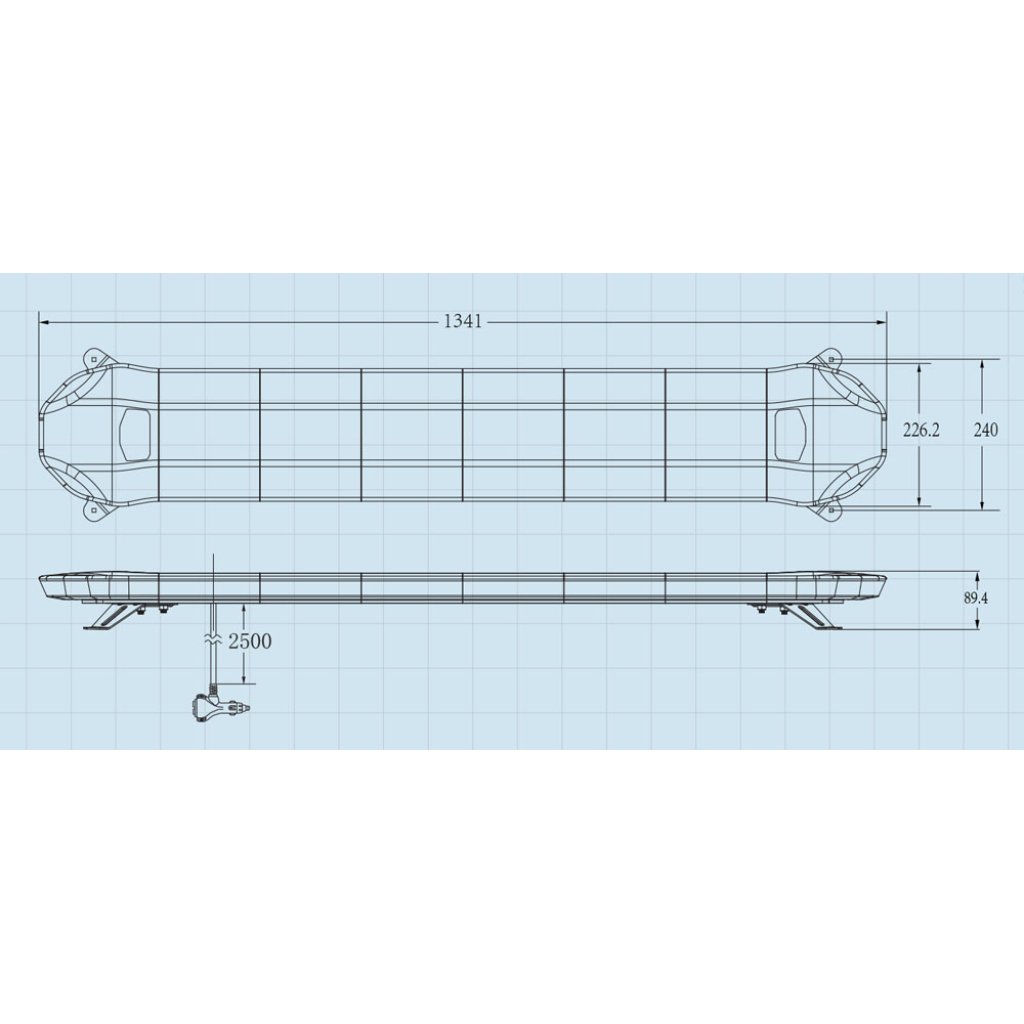 LED rampa 1341mm, modro-červená, 12-24V