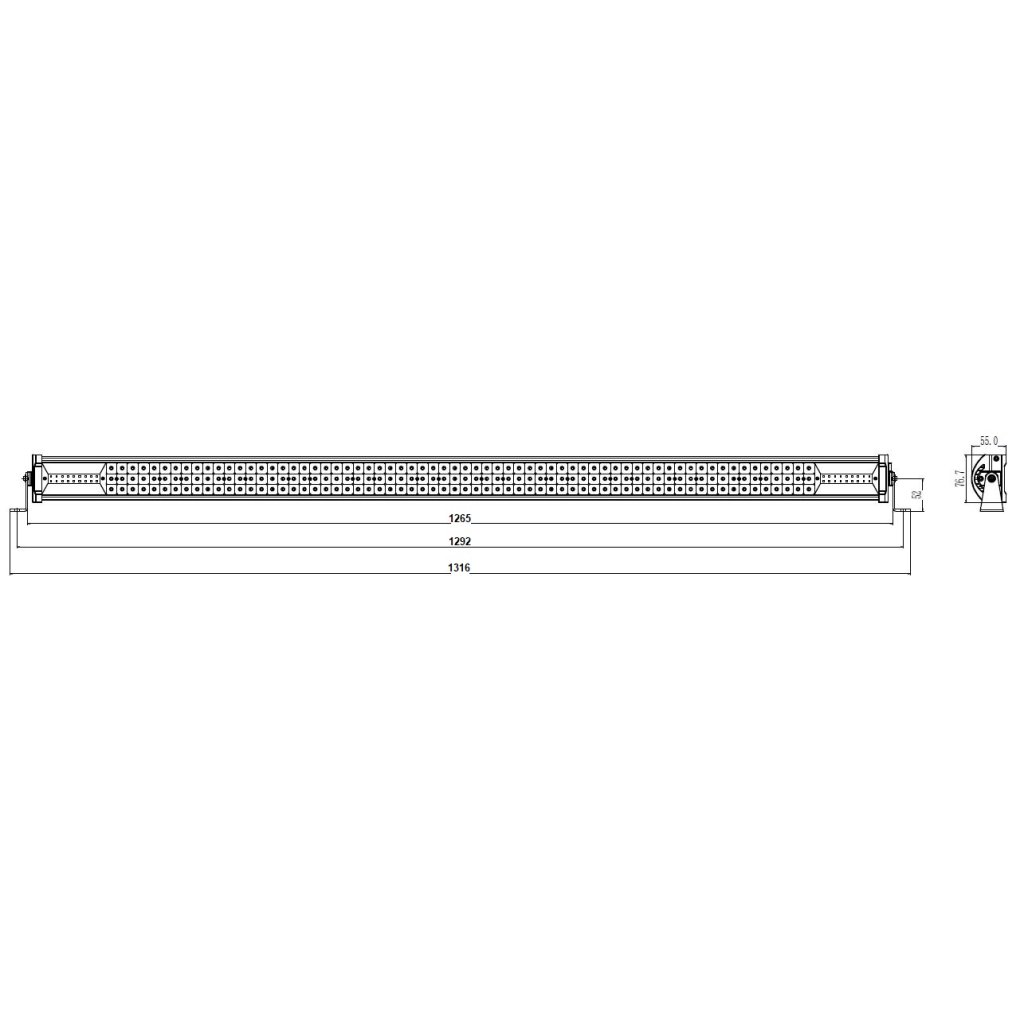 LED rampa, 216x3W, 1265mm, ECE R10