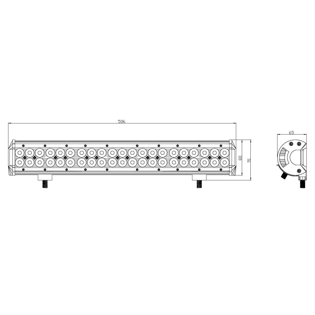 LED rampa, 42x3W, 506x80x65mm, ECE R10