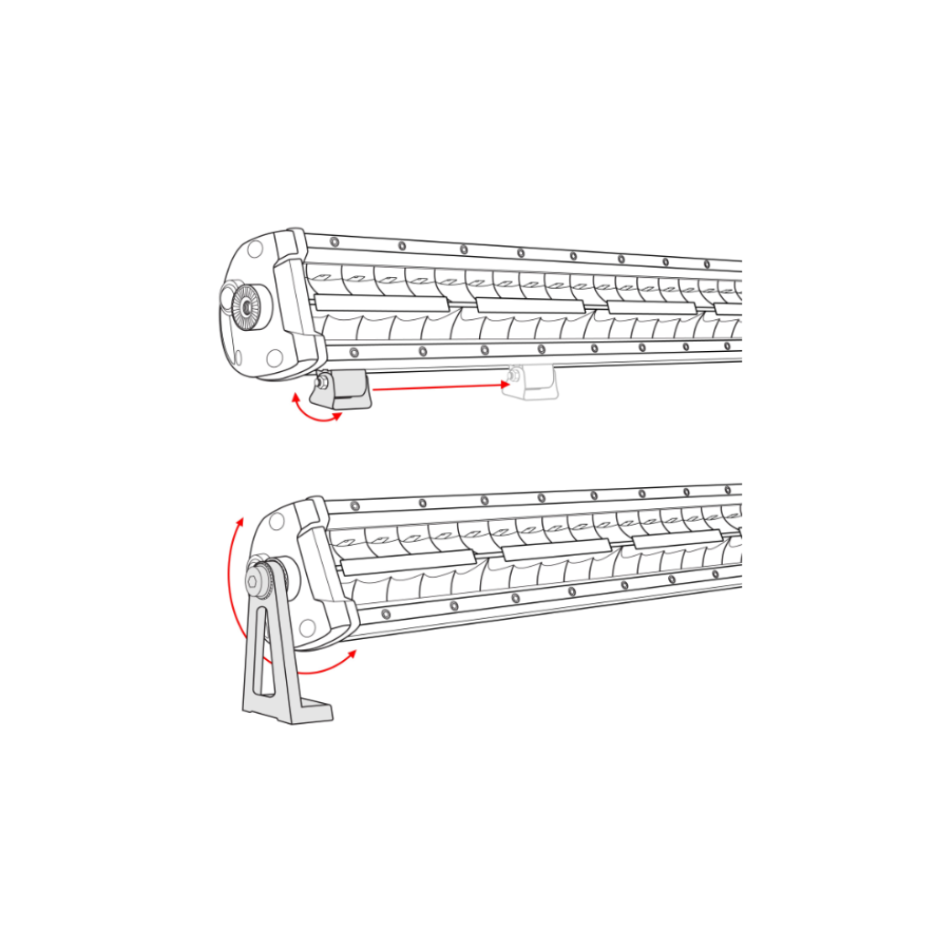 LED rampa s pozičním světlem, 40x3W, 570mm, ECE R10/R112/R7