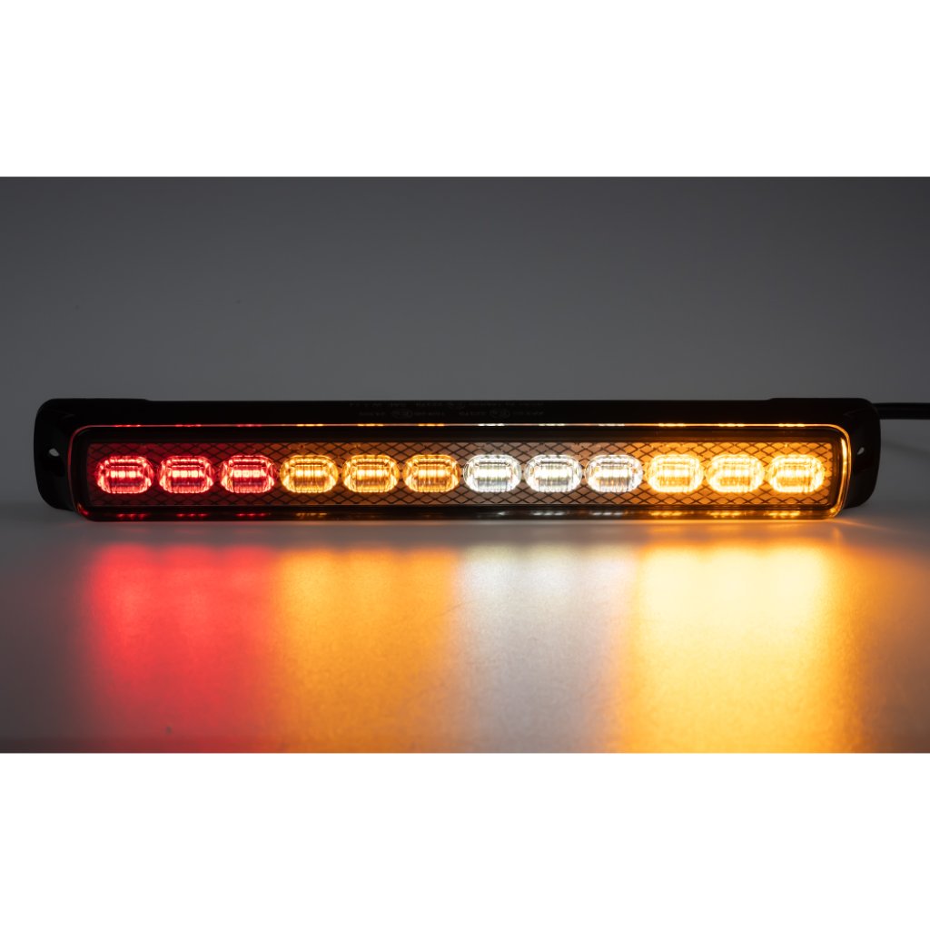 LED sdružená lampa zadní s výstražným oranžovým světlem, 12-24V, ECE R65