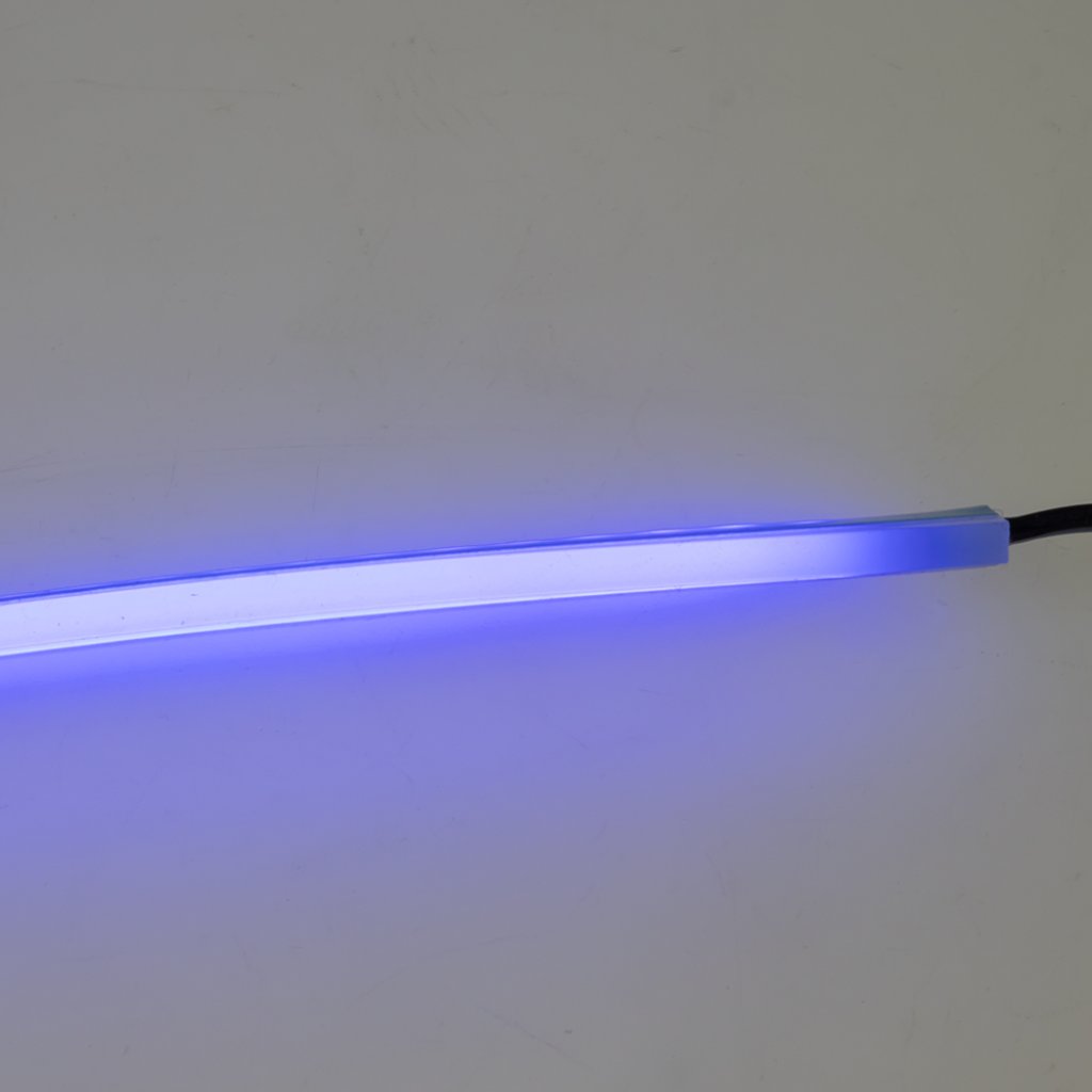 LED silikonový extra plochý pásek modrý 12 V, 60 cm