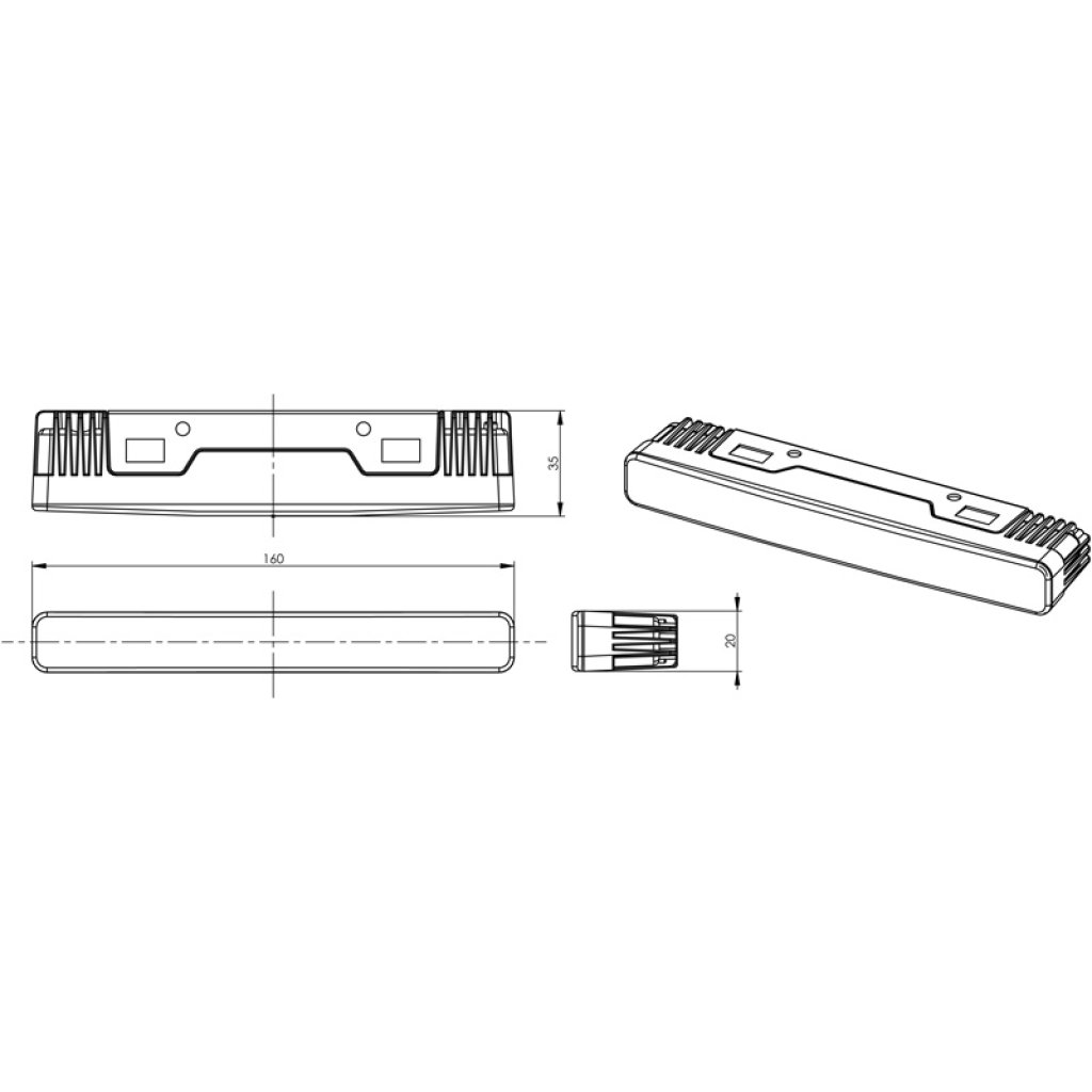 LED světla pro denní svícení s optickou trubicí 160mm, ECE
